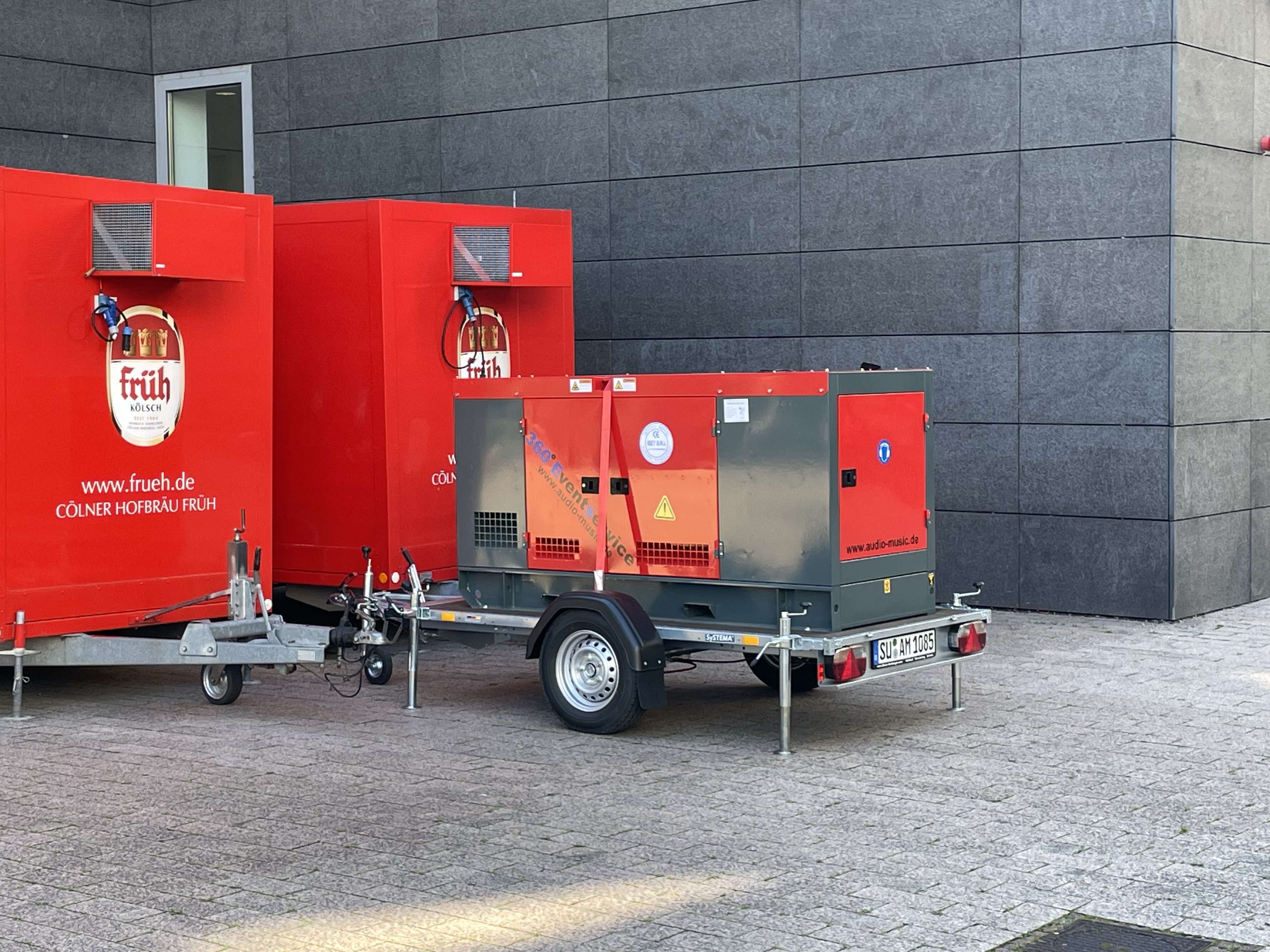 Schankwagen Früh Kölsch und Stromaggregat