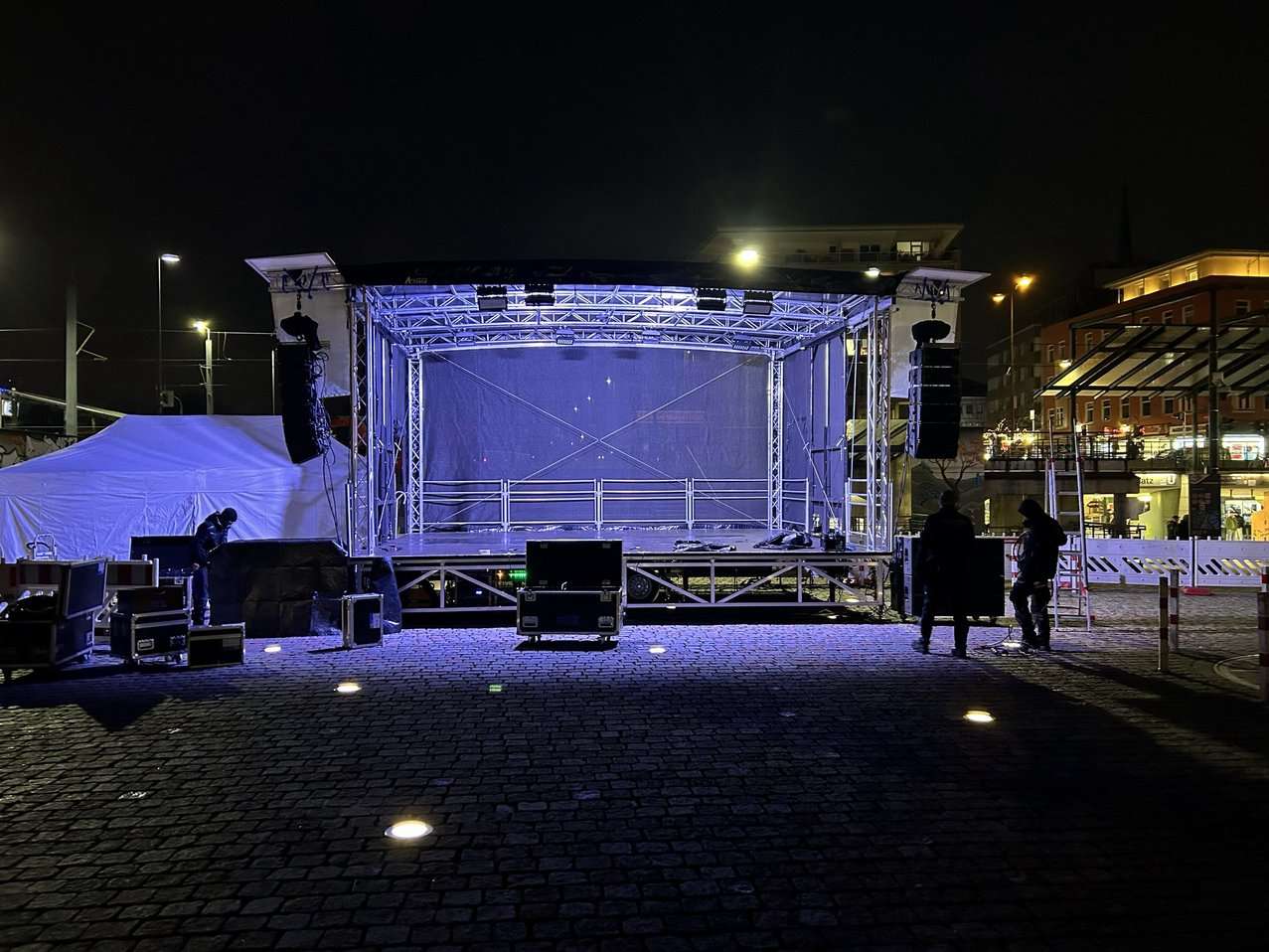 Bühne abends