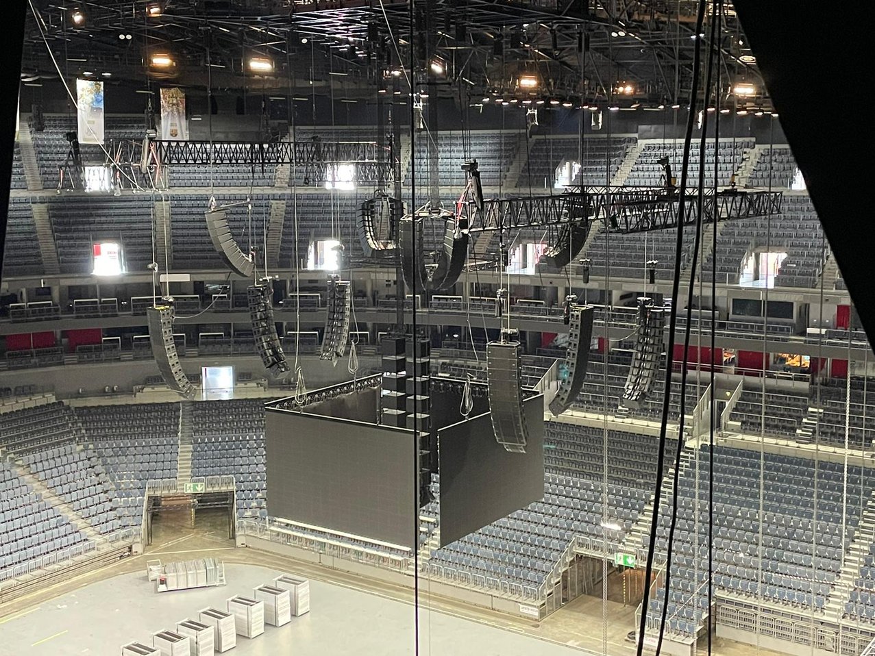 Große LED Wand Stadion
